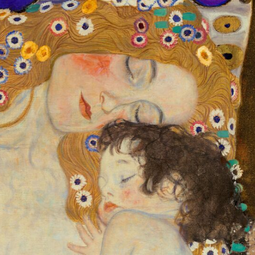 Mother and child, work by Gustave Klimt, to celebrate mothers on Mother's Day